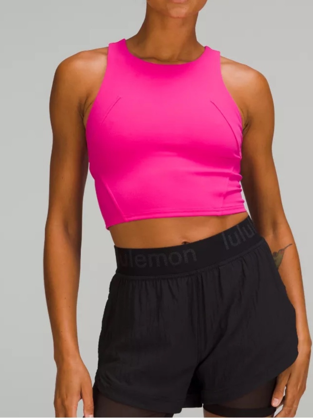 lululemon athletica Invigorate Train Tank Sports Bra Pink Size 2